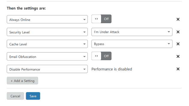 cloudflare page rules